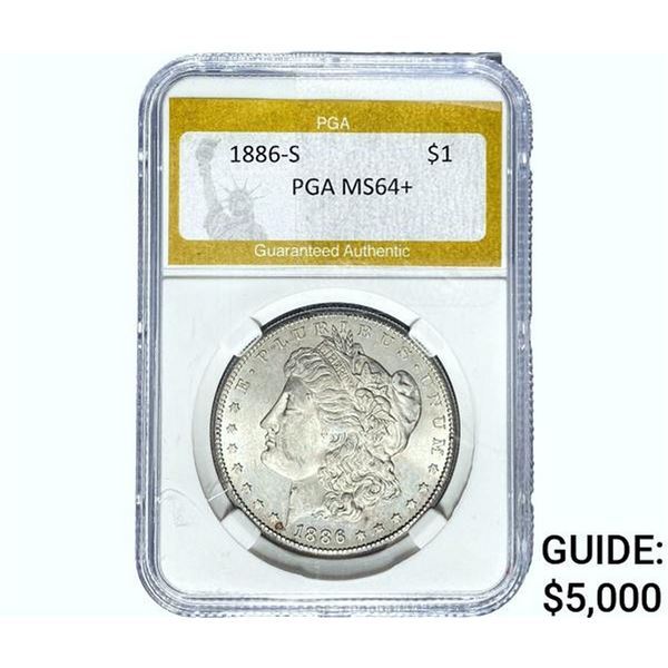 1886-S Morgan Silver Dollar PGA MS64+