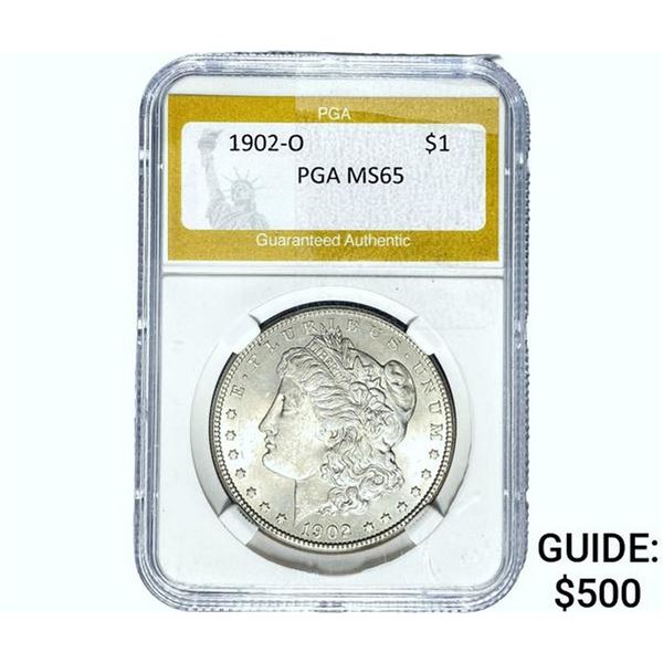 1902-O Morgan Silver Dollar PGA MS65