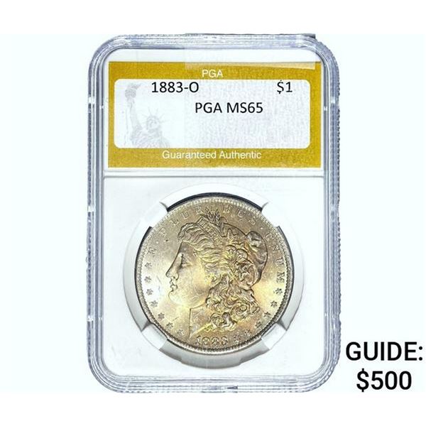 1883-O Morgan Silver Dollar PGA MS65