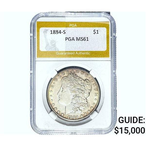 1884-S Morgan Silver Dollar PGA MS61