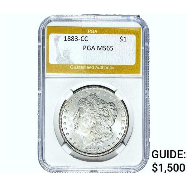 1883-CC Morgan Silver Dollar PGA MS65