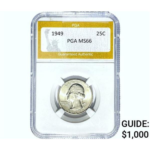 1949 Washington Silver Quarter PGA MS66
