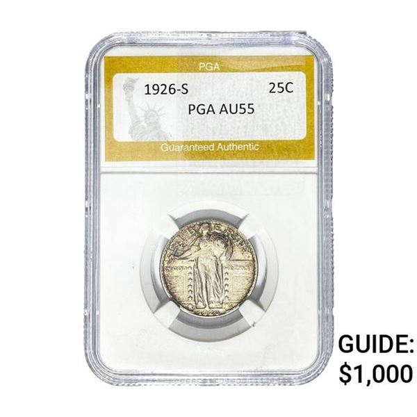 1926-S Standing Liberty Quarter PGA AU55