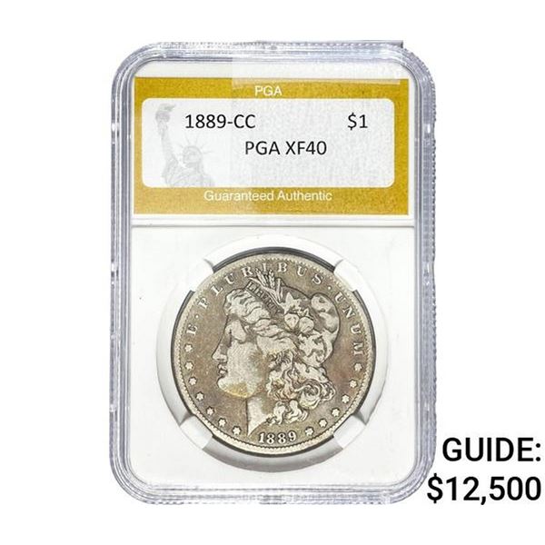 1889-CC Morgan Silver Dollar PGA XF40