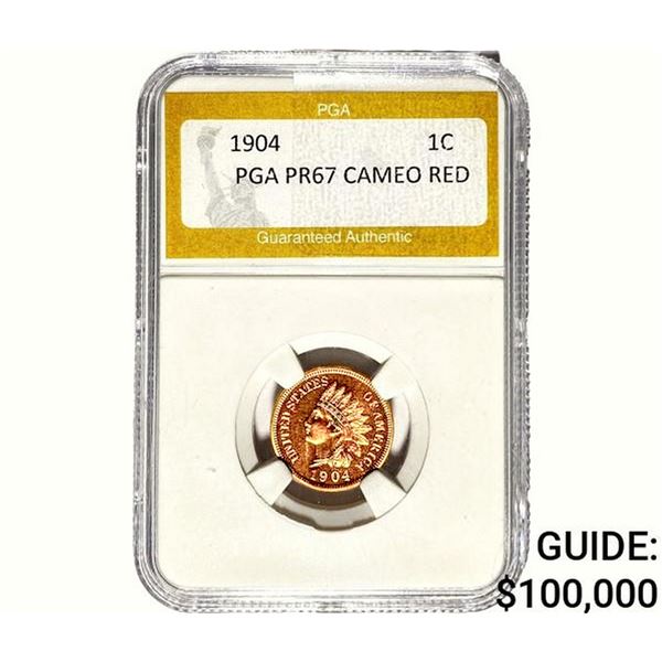 1904 Indian Head Cent PGA PR67 Cameo Red