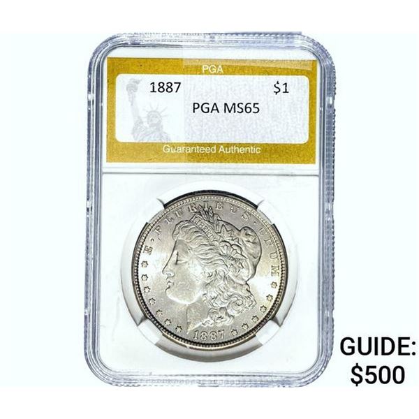 1887 Morgan Silver Dollar PGA MS65