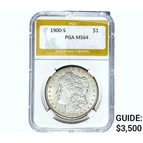 1900-S Morgan Silver Dollar PGA MS64