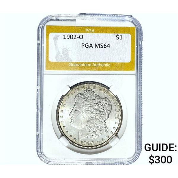 1902-O Morgan Silver Dollar PGA MS64