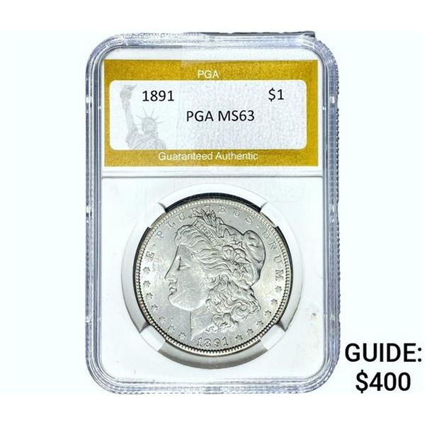 1891 Morgan Silver Dollar PGA MS63