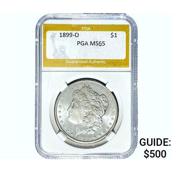 1899-O Morgan Silver Dollar PGA MS65