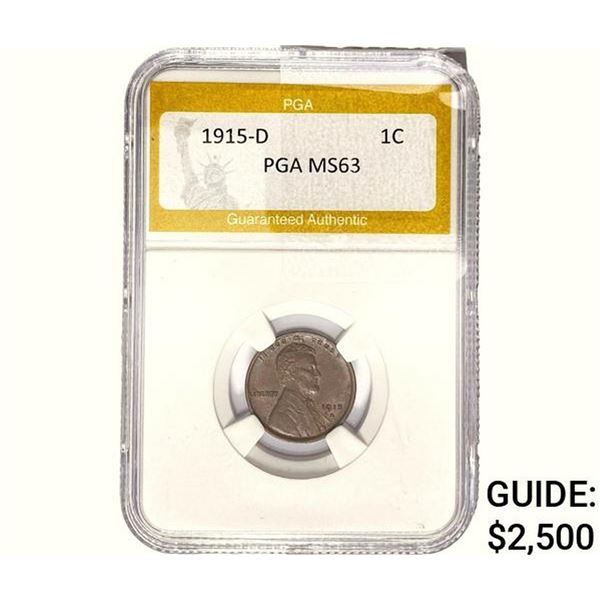 1915-D Wheat Cent PGA MS63