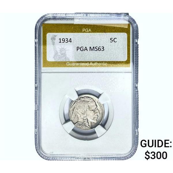 1934 Buffalo Nickel PGA MS63