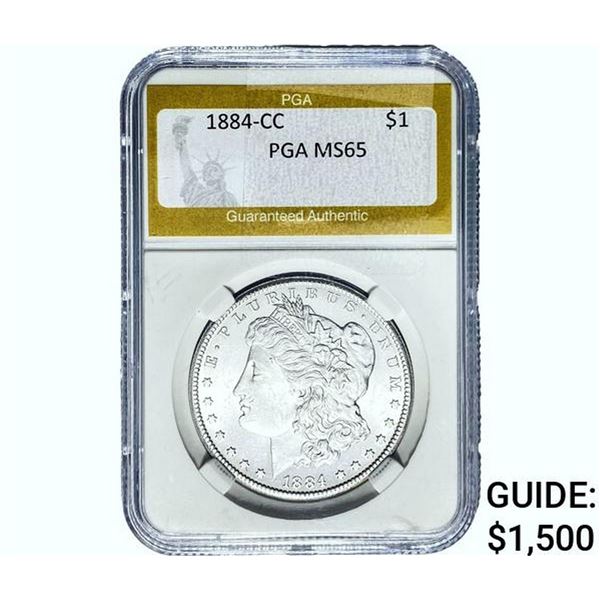 1884-CC Morgan Silver Dollar PGA MS65