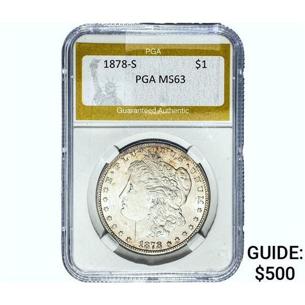 1878-S Morgan Silver Dollar PGA MS63