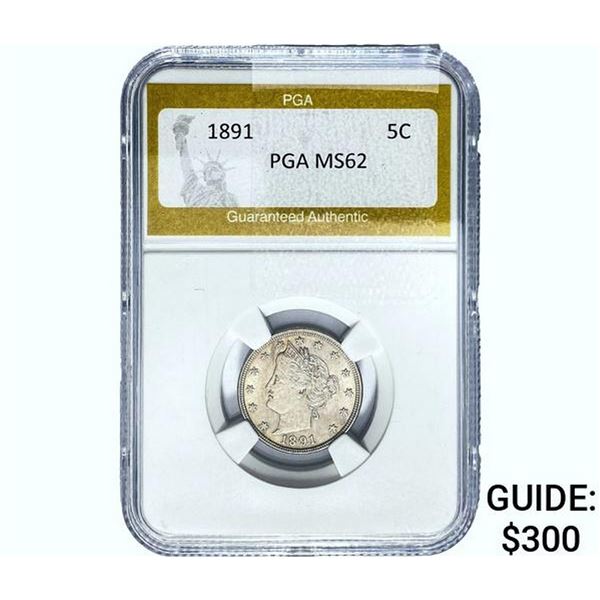 1891 Liberty Victory Nickel PGA MS62