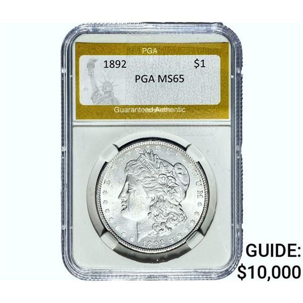 1892 Morgan Silver Dollar PGA MS65