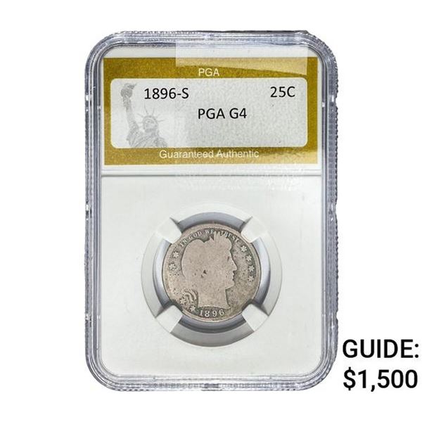 1896-S Barber Quarter PGA G4