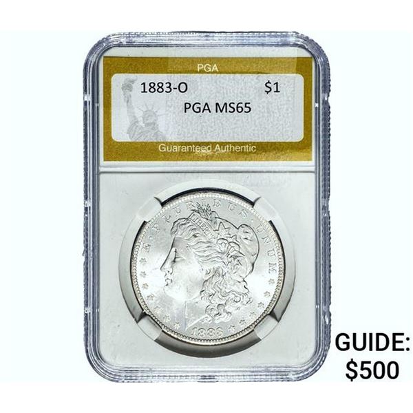 1883-O Morgan Silver Dollar PGA MS65