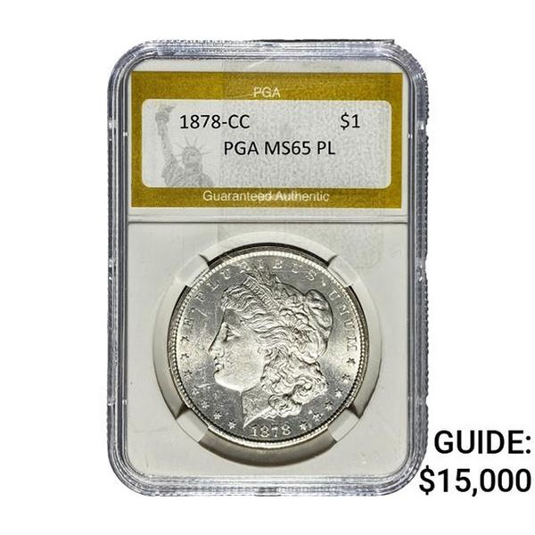 1878-CC Morgan Silver Dollar PGA MS65 PL