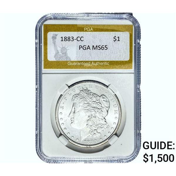 1883-CC Morgan Silver Dollar PGA MS65