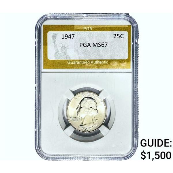 1947 Washington Silver Quarter PGA MS67