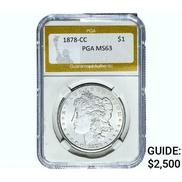 1878-CC Morgan Silver Dollar PGA MS63