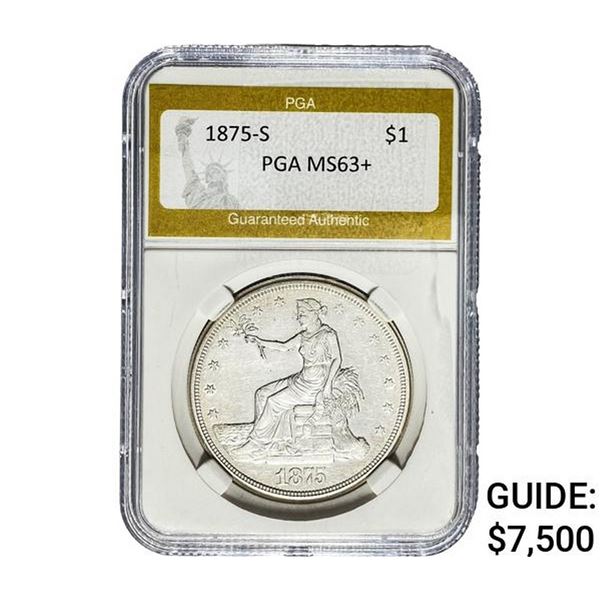1875-S Silver Trade Dollar PGA MS63+
