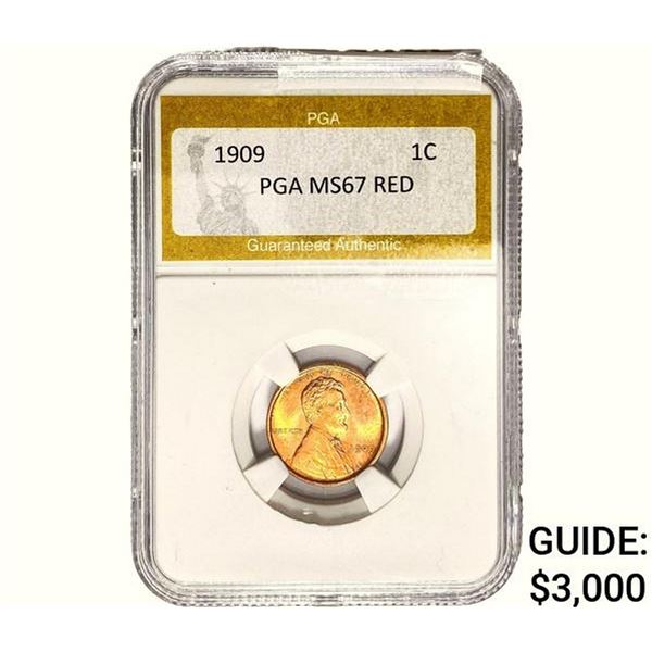 1909 Wheat Cent PGA MS67 Red