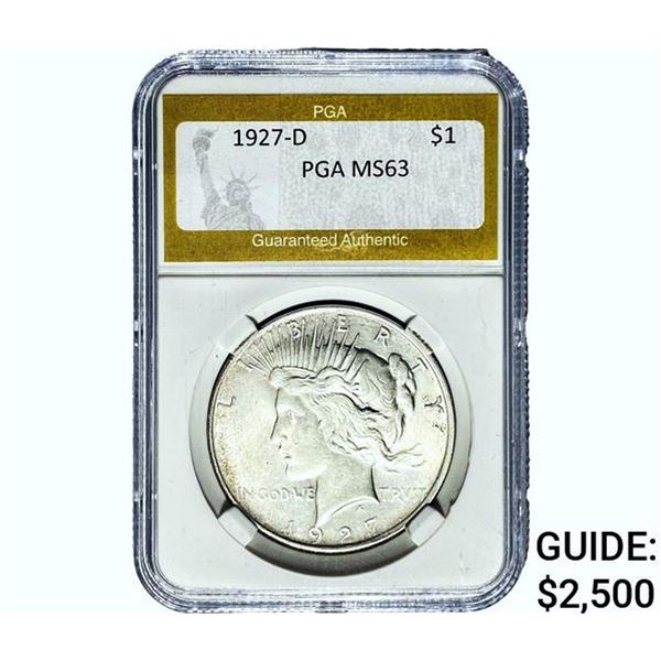1927-D Silver Peace Dollar PGA MS63