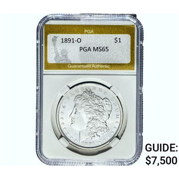 1891-O Morgan Silver Dollar PGA MS65