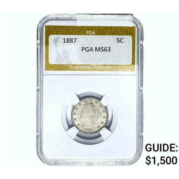 1887 Liberty Victory Nickel PGA MS63