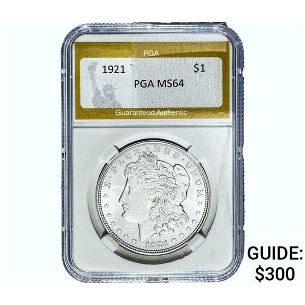 1921 Morgan Silver Dollar PGA MS64