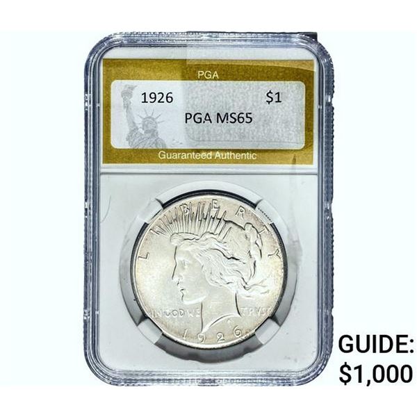 1926 Silver Peace Dollar PGA MS65