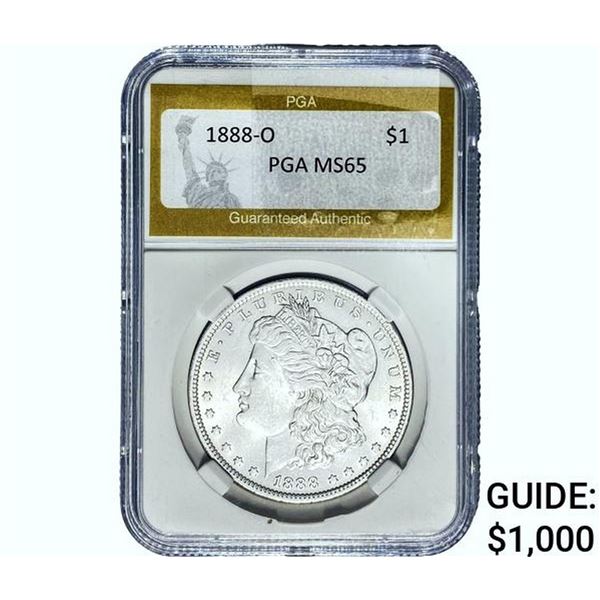 1888-O Morgan Silver Dollar PGA MS65