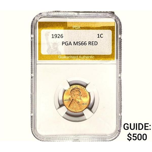 1926 Wheat Cent PGA MS66 Red
