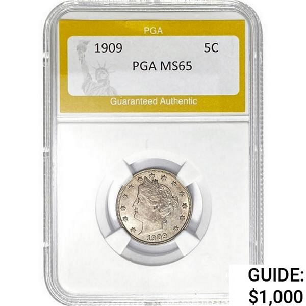 1909 Liberty Victory Nickel PGA MS65