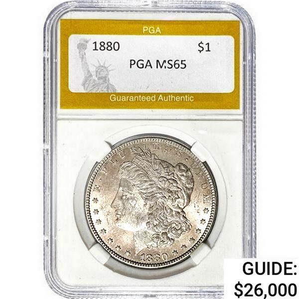 1880 Morgan Silver Dollar PGA MS65