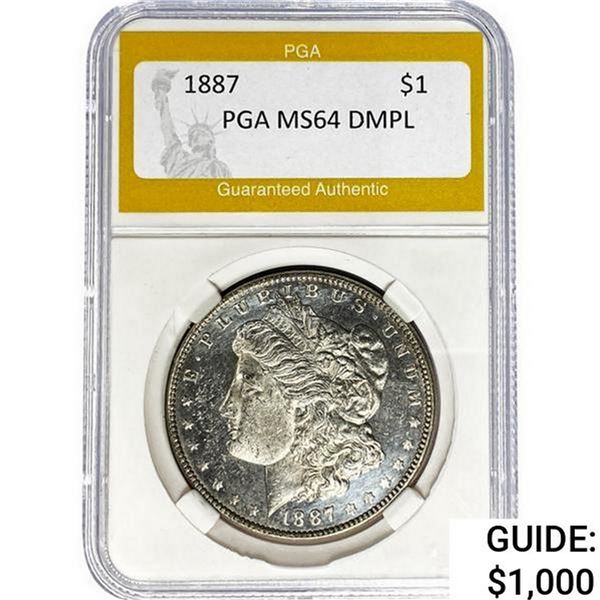 1887 Morgan Silver Dollar PGA MS64 DMPL