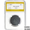 1827 Coronet Head Large Cent PGA AU50 Detail