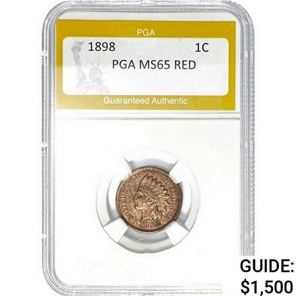 1898 Indian Head Cent PGA MS65 Red