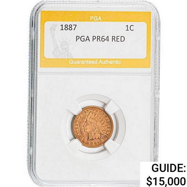 1887 Indian Head Cent PGA PR64 Red