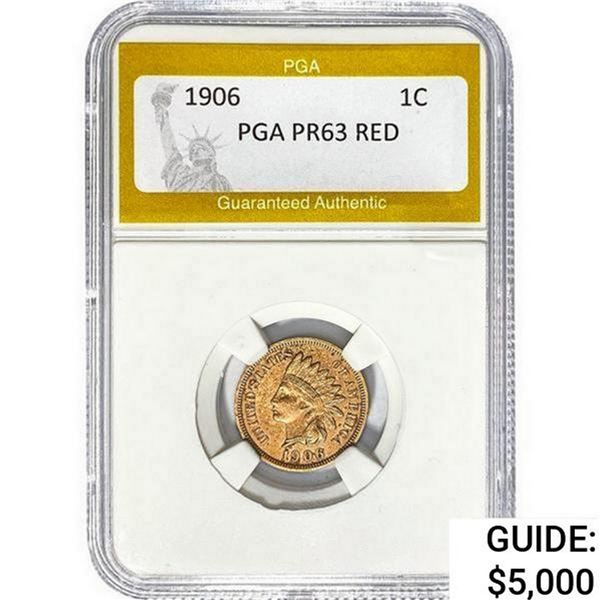 1906 Indian Head Cent PGA PR63 Red