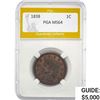 Image 1 : 1838 Coronet Head Large Cent PGA MS64