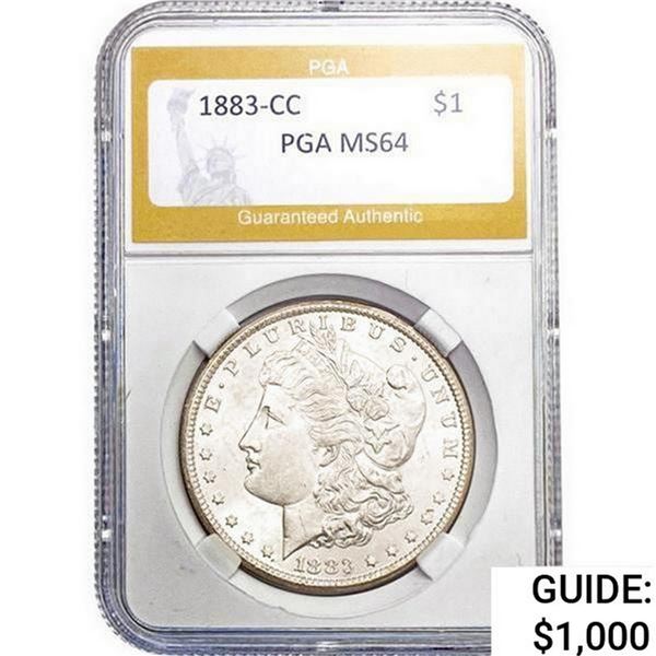 1883-CC Morgan Silver Dollar PGA MS64