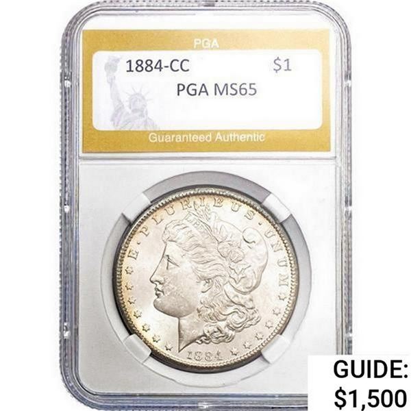 1884-CC Morgan Silver Dollar PGA MS65