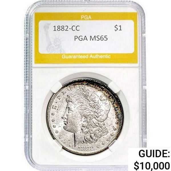 1882-CC Morgan Silver Dollar PGA MS65