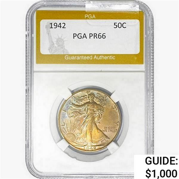 1942 Walking Liberty Half Dollar PGA PR66