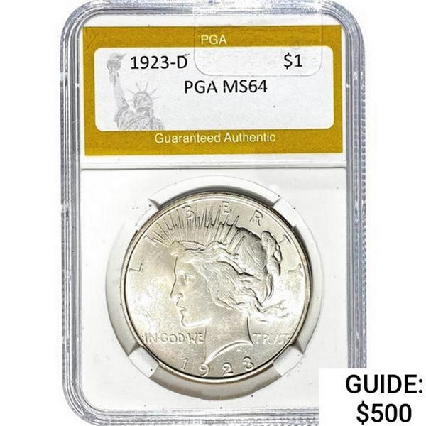 1923-D Morgan Silver Dollar PGA MS64