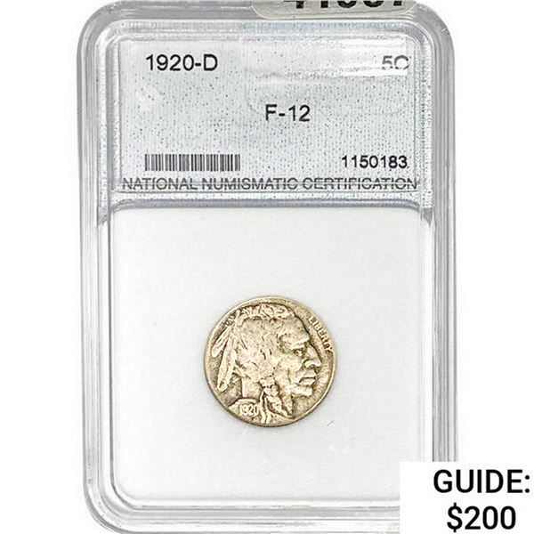 1920-D Buffalo Nickel NNC F12