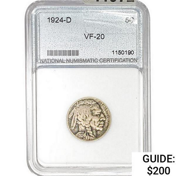 1924-D Buffalo Nickel NNC VF20